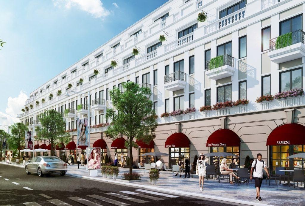 Ấn tượng mặt bằng thiết kế căn shophouse Vinhomes Vũ Yên